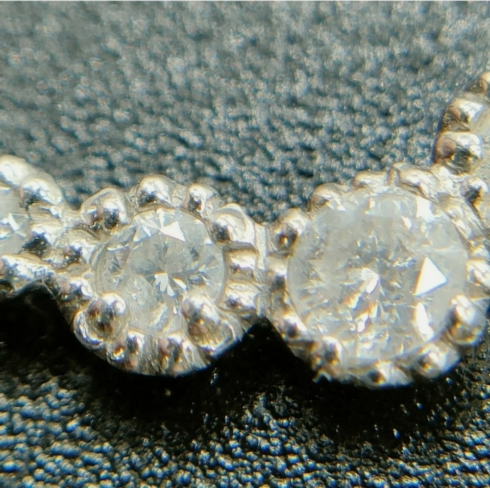 Necklace   Diamond 0.12ct Platinum - Picture 4 of 9